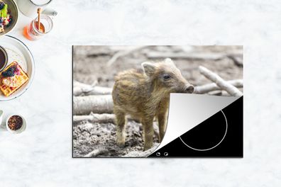 Herdabdeckplatte - 80x52 cm - Groß - Schwein - Wild
