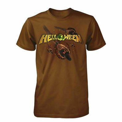 Helloween - Straight out of hell braun T-Shirt NEU & Official!