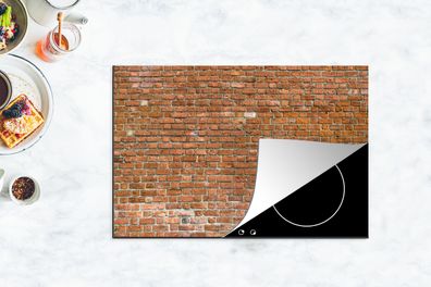 Herdabdeckplatte - 78x52 cm - Ziegel - Mauer - Steine