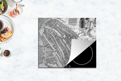 Herdabdeckplatte - 75x52 cm - Karte - Niederlande - Geschichte