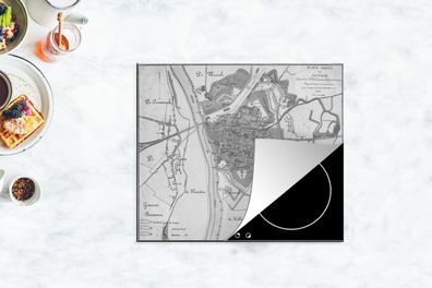 Herdabdeckplatte - 75x52 cm - Karte - Zutphen - Antiquitäten