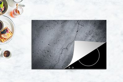 Herdabdeckplatte - 80x52 cm - Beton - Grau - Riss