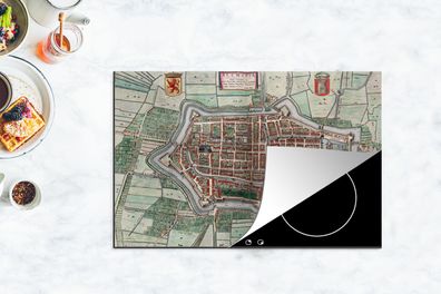 Herdabdeckplatte - 80x52 cm - Grundriss - Vintage - Alkmaar