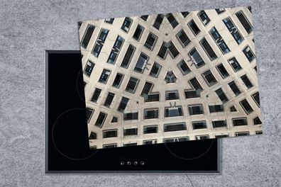 Herdabdeckplatte - 70x52 cm - Beton - Fenster - Dreieck