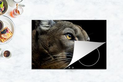 Herdabdeckplatte - 80x52 cm - Puma - Wilde Tiere - Porträt
