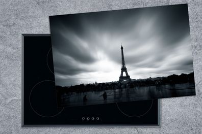 Herdabdeckplatte - 78x52 cm - Blick auf den Eiffelturm