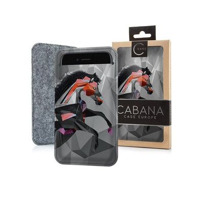 CABANA SLIM UP Filzbeutel Filz Handytasche Pferd Horse für Smartphone iPhone