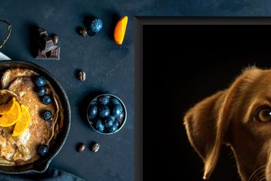 Herdabdeckplatte - 80x52 cm - Hund - Haustiere - Porträt