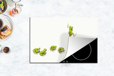 Herdabdeckplatte - 78x52 cm - Frosch - Tiere - Grün