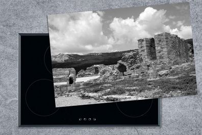 Herdabdeckplatte - 80x52 cm - Mauer - Steine - Ruine