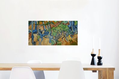Glasbilder - 120x60 cm - Baumwurzeln - Vincent van Gogh (Gr. 120x60 cm)