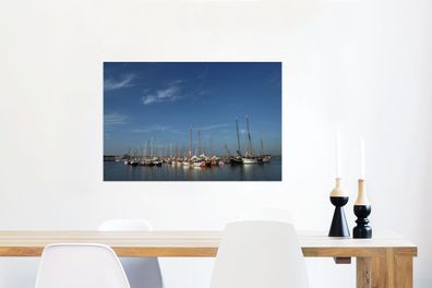 Glasbilder - 60x40 cm - Ein Hafen bei Ameland (Gr. 60x40 cm)