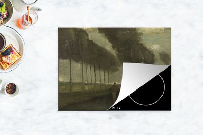 Herdabdeckplatte - 70x52 cm - Landstraße mit zwei Figuren - Vincent van Gogh