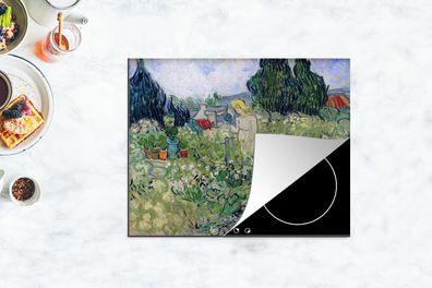 Herdabdeckplatte - 65x52 cm - Marguerite Gachet im Garten - Vincent van Gogh