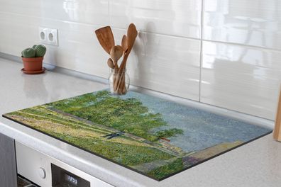 Herdabdeckplatte - 78x52 cm - Vororte von Paris - Vincent van Gogh