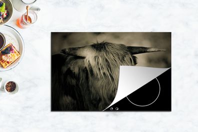Herdabdeckplatte - 80x52 cm - Schottischer Highlander - Tiere - Haare