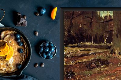 Herdabdeckplatte - 80x52 cm - Mädchen im Wald - Vincent van Gogh