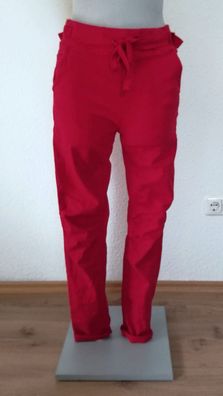 Melly & Co Hose Jogger Jeans Jogpant 8139-8 Denim Stretch Rot Gr. M - XL