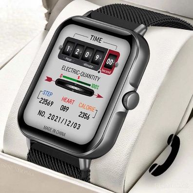 Senbono GTS3 - Silber, Bluetooth Anrufe, Pulsmessung, 1,69 Zoll HD, 2022 Smartwatch
