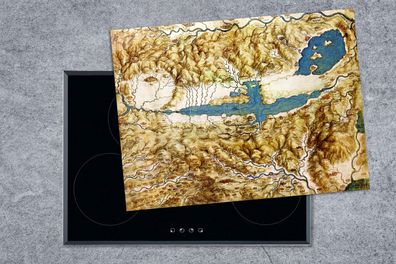 Herdabdeckplatte - 70x52 cm - Toskana - Leonardo da Vinci