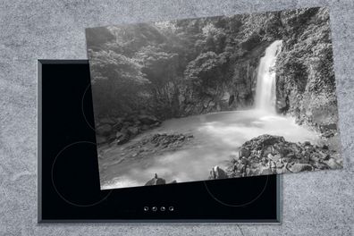 Herdabdeckplatte - 78x52 cm - Rio Celeste Wasserfall am Tenoria Vulkan in Costa Rica