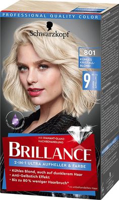 Brillance 2-in-1 Ultra Aufheller & Farbe 801 Kühles Kristallblond 1er-Pack (1x 160ml)