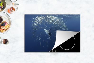Herdabdeckplatte - 78x52 cm - Fisch - Schwertfisch - Wasser