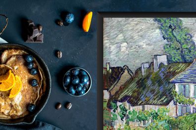 Herdabdeckplatte - 60x52 cm - Haus in Auvers - Vincent van Gogh