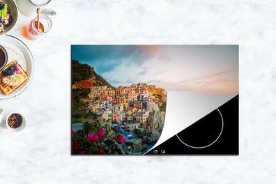 Herdabdeckplatte - 80x52 cm - Italien - Felsen - Monterosso