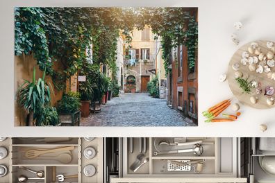 Herdabdeckplatte - 80x52 cm - Italien - Straße - Schleicher