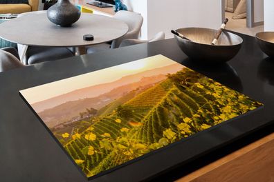 Herdabdeckplatte - 78x52 cm - Italien - Weinberg - Sonne