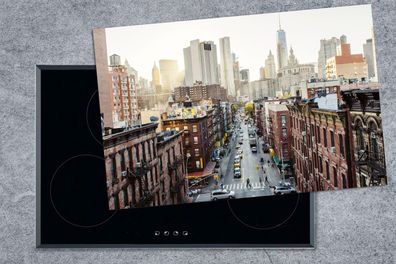 Herdabdeckplatte - 80x52 cm - Straßen von New York