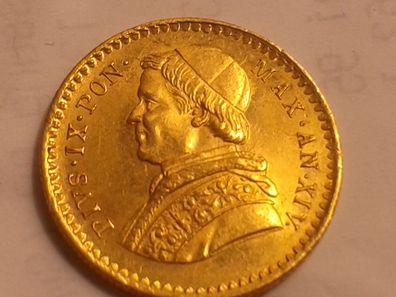 Original 2,5 Scudi 1859 XIV (Rom) Gold Vatikan Papst Pius IX. - sehr gute Qualität