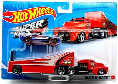 Hot Wheels LKW mit Auto Super Rigs Truck Pack BDW59 Rock N`Race