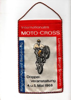 DDR Wimpel Internationales Moto-Cross Doppelveranstaltung 4.-5. Mai 1968