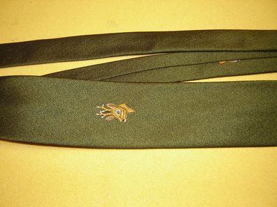 Trachtenkravatte klassische Krawatte oliv grün Jäger Stick Rehbock