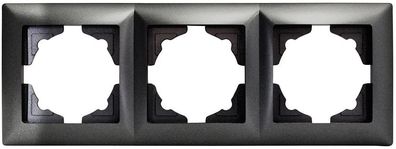 Gunsan Visage 3-fach Rahmen für 3 Steckdosen Schwarz