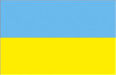 Länder-Flagge - Ukraine - Gr. ca. 40x30cm - 77177 - Flagge, Schwenkfahne mit Holzsto