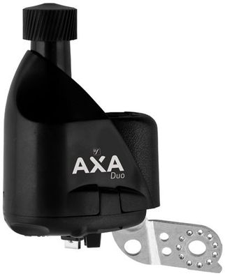 Fahrraddynamo AXA Duo 2 + 2 Anschlüsse Linksanbau schwarz Kunststofflaufrolle