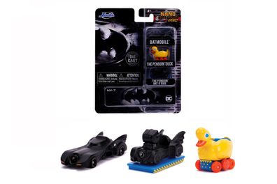 Jada Toys 253211000 - Batman 3-er Set Spielzeugautos, 4cm