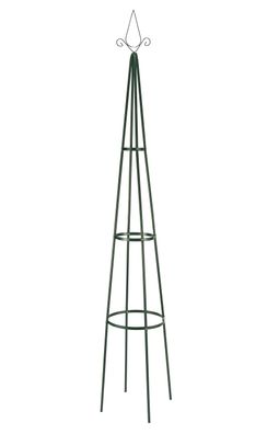 Rankpyramide aus Metall in grün - 200cm H - Rank Kletter Hilfe Turm Säule Garten Deko