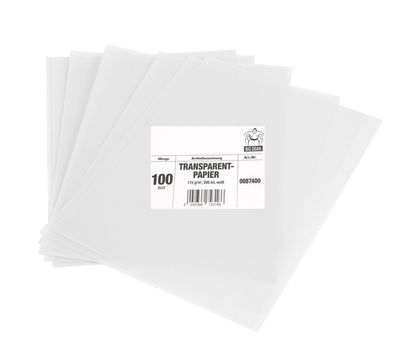 100x Transparentpapier weiß DIN A4 115 g m² extra stark bedruckbar windlichtpapi