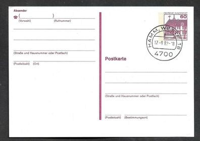 Ganzsache BRD Postkarte Burgen und Schlösser P 135 Hamm 17.9.82