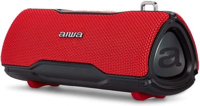 Aiwa BST-500RD Rot Bluetooth Lautsprecher Boombox TWS, IP67, 12W, Hyperbass, Freispre