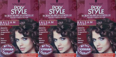 Schwarzkopf Poly Style Balsam Schaum-Pflegewelle Balsam 3er-Pack (3x170ml)