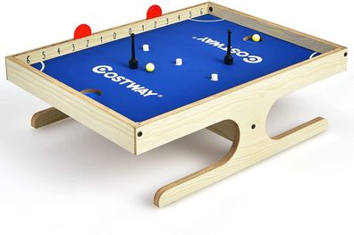45x33,5cm Spiel Holz für 2 Spieler, mit 2 magnetischen Griffen, Mini Spieltisch