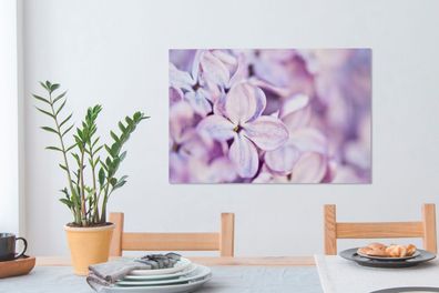 Leinwandbilder - 90x60 cm - Nahaufnahme von Lavendelblüten (Gr. 90x60 cm)