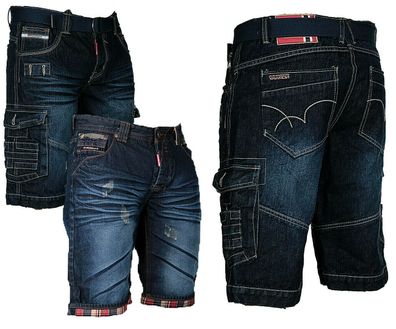 Geographical Norway Herren Cargo Shorts kurze Hose Bermuda knielang Jeans Short