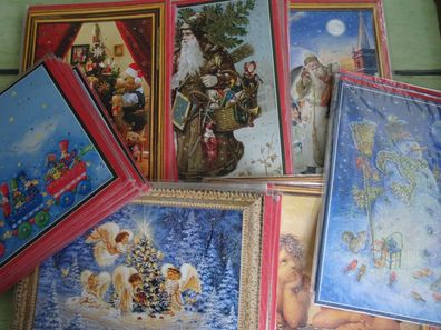 Adventskalender Karten mit Kuvert Din A4 CD-Lux Raffael Santa... -Auswahl-