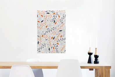 Glasbilder - 60x90 cm - Blumen - Farben - Muster (Gr. 60x90 cm)